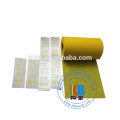 Wash resin ribbon material yellow color barcode ribbon for care thermal label printer